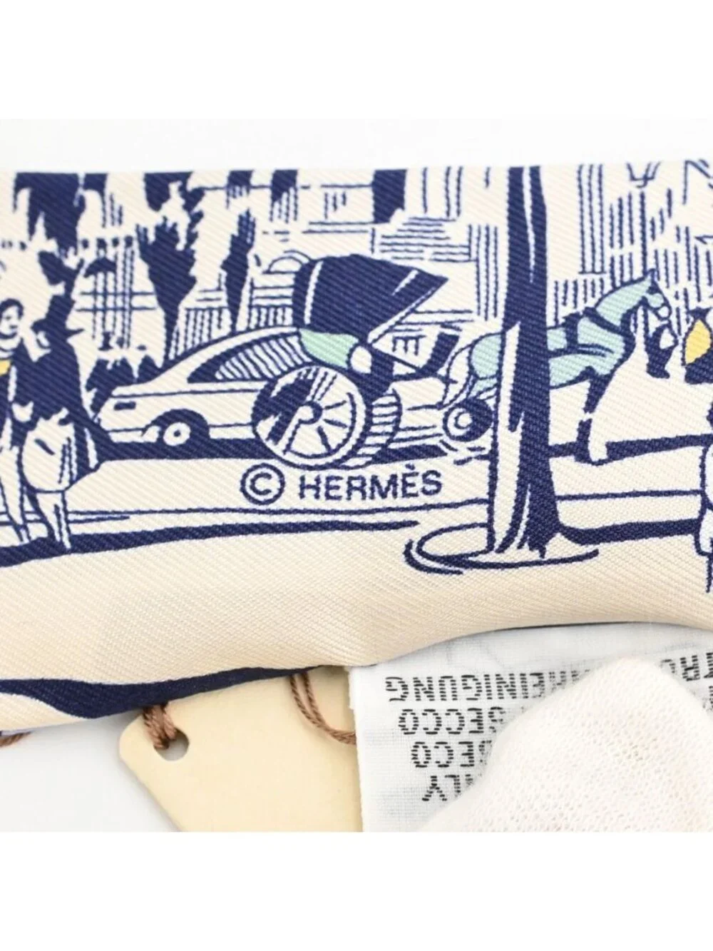 Hermes Scarf Twilly Scarves Beige - Picture 4 of 6